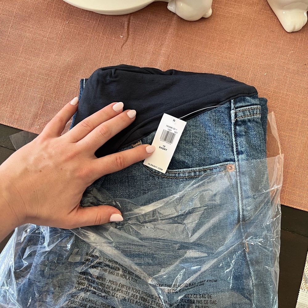 Maternity Full Panel O.G straight medium wash jeans